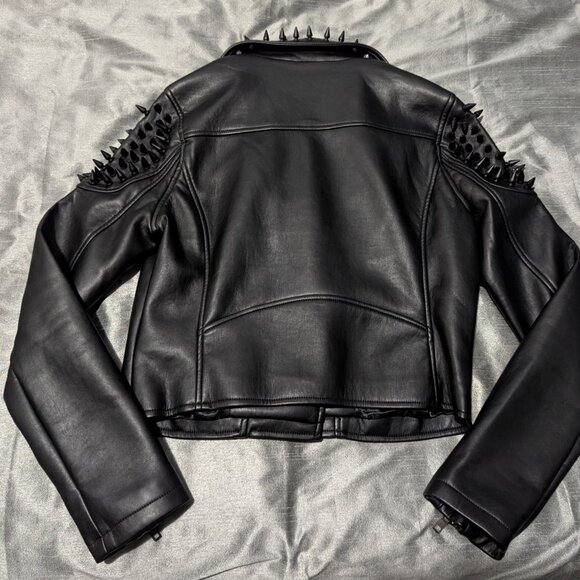 Killstar Black Magic Faux Leather Spiked Biker Jacket Medium - Picture 3 of 9